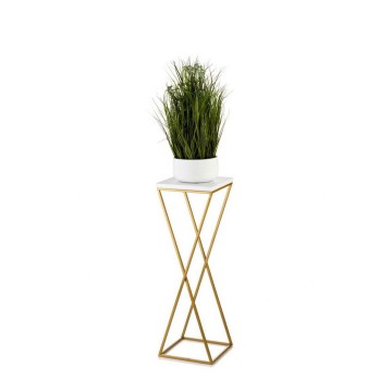 Gėlių stovėjas LOFT 70x24 cm auksinė/balta