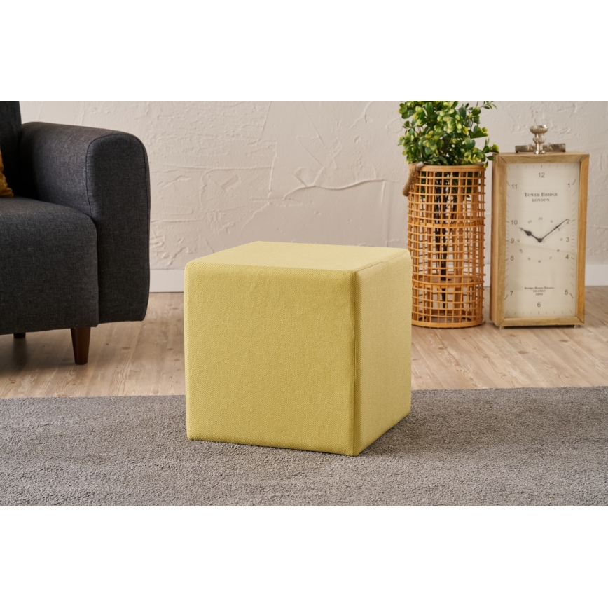 Geltona taburetė CUBI 40x40 cm