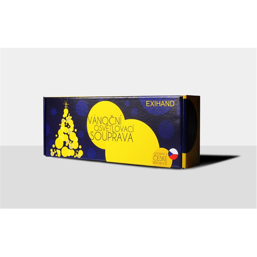 girlianda ASTERIA 16xE10 13,5m daugiaspalvė, Pagaminta Čekijoje