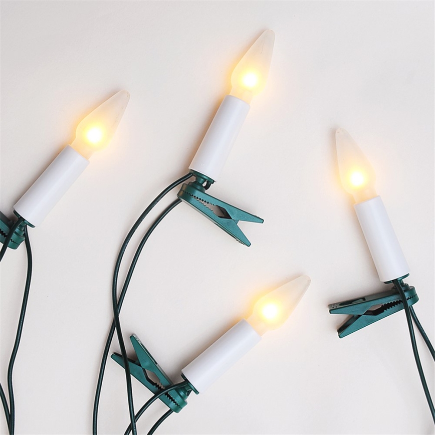 Girlianda FELICIA 16xE10 13,5 m šiltai balta, pagaminta Čekijoje