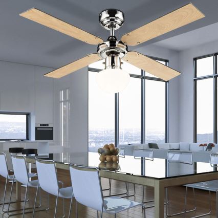 GLOBO - Lubinis ventiliatorius 1xE27/60W/230V