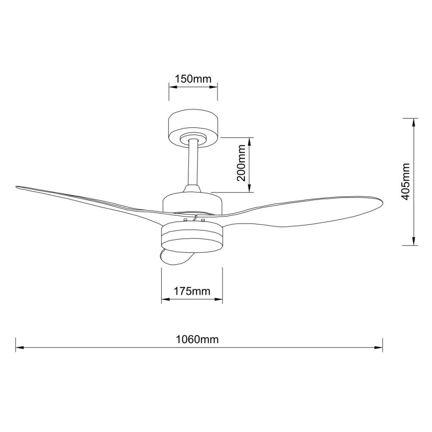 Globo - LED Reguliuojamas lubinis ventiliatorius LED/20W/230V 2700-6500K + nuotolinio valdymo pultas