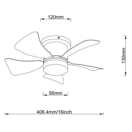 Globo - LED Reguliuojamas lubinis ventiliatorius LED/10W/230V 3000-6500K pilka + nuotolinio valdymo pultas