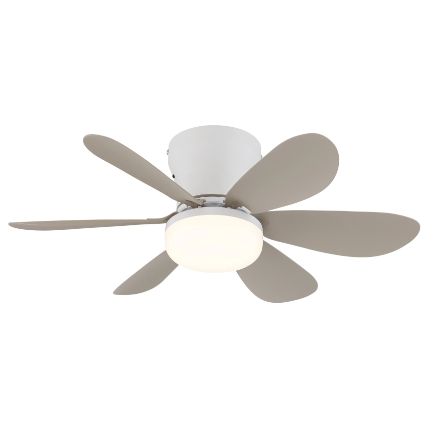 Globo - reguliuojamo ryškumo LED lubų ventiliatorius LED/5W/230V 2700-6500K smėlinis + nuotolinis pultas
