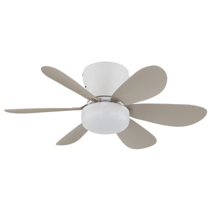 Globo - reguliuojamo ryškumo LED lubų ventiliatorius LED/5W/230V 2700-6500K smėlinis + nuotolinis pultas