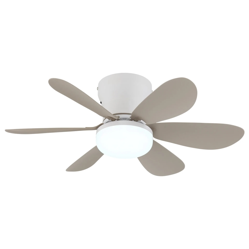 Globo - reguliuojamo ryškumo LED lubų ventiliatorius LED/5W/230V 2700-6500K smėlinis + nuotolinis pultas