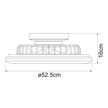 Globo - LED Reguliuojamas lubinis šviestuvas su ventiliatoriumi  LED/30W/230V 3000-6500K + valdymo pultas