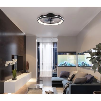 Globo - LED Reguliuojamas lubinis ventiliatorius LED/40W/230V 3000-6500K + nuotolinio valdymo pultas