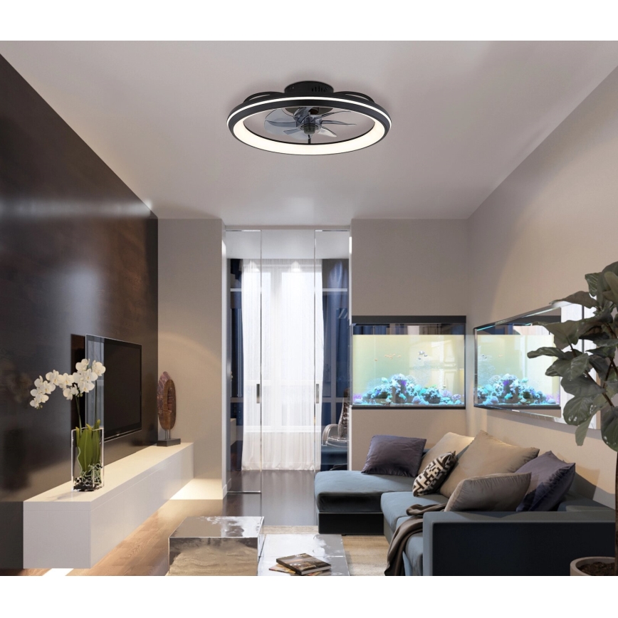 Globo - LED Reguliuojamas lubinis ventiliatorius LED/40W/230V 3000-6500K + nuotolinio valdymo pultas