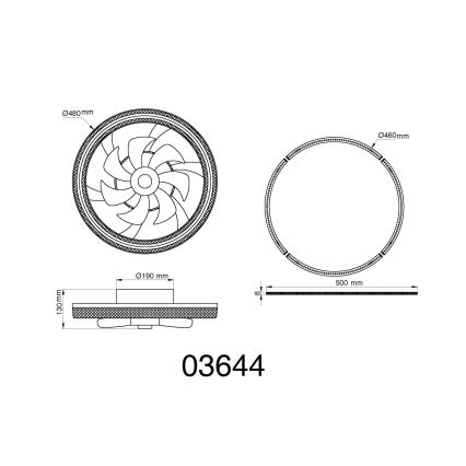 Globo - LED reguliuojamas lubų ventiliatorius LED/30W/230V 2700-6000K + nuotolinio valdymo pultas