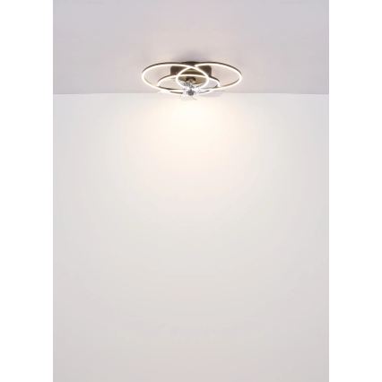 Globo - reguliuojamas LED lubų ventiliatorius LED/40W/230V 3000-6500K juodas + nuotolinis valdymas