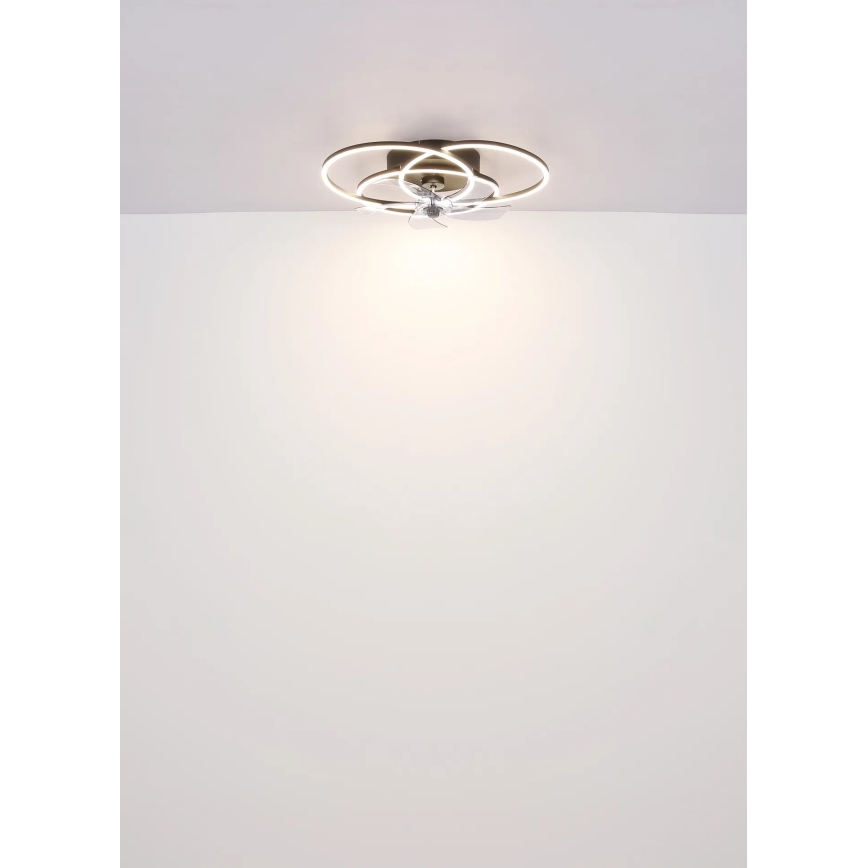 Globo - reguliuojamas LED lubų ventiliatorius LED/40W/230V 3000-6500K juodas + nuotolinis valdymas