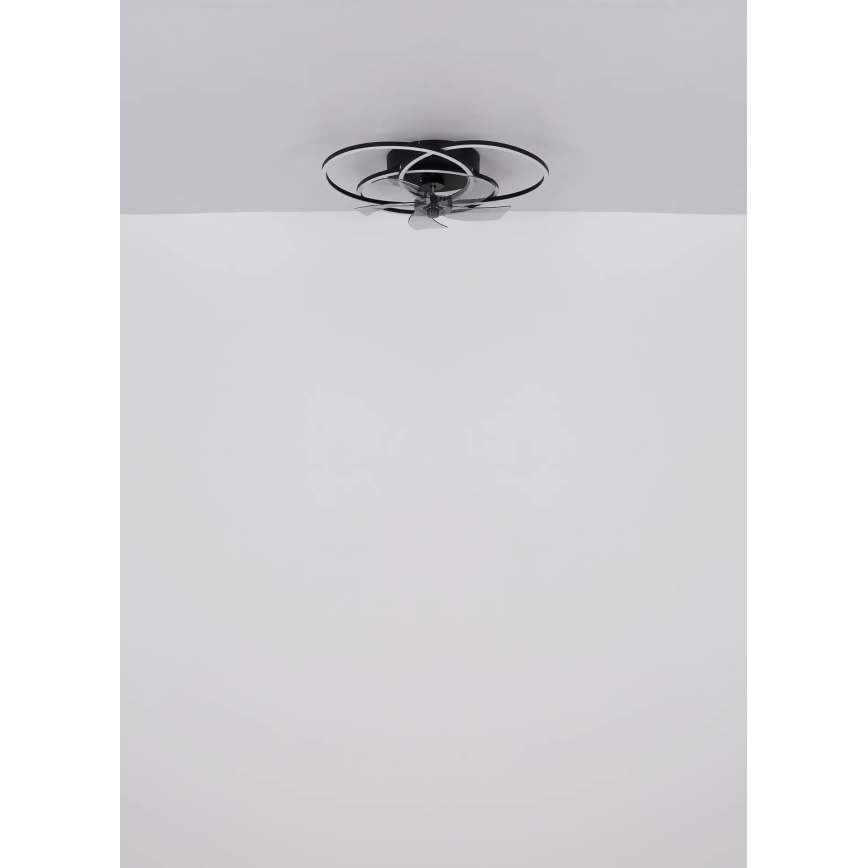 Globo - reguliuojamas LED lubų ventiliatorius LED/40W/230V 3000-6500K juodas + nuotolinis valdymas