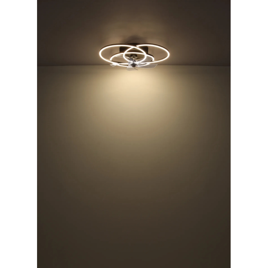 Globo - reguliuojamas LED lubų ventiliatorius LED/40W/230V 3000-6500K juodas + nuotolinis valdymas
