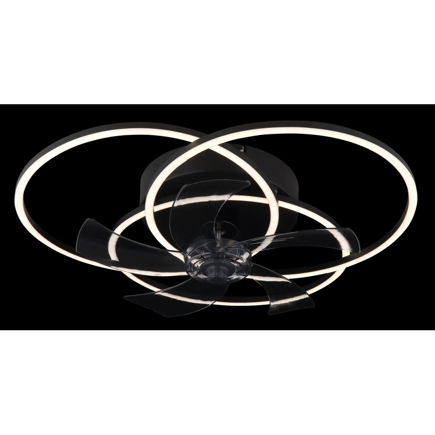Globo - reguliuojamas LED lubų ventiliatorius LED/40W/230V 3000-6500K juodas + nuotolinis valdymas