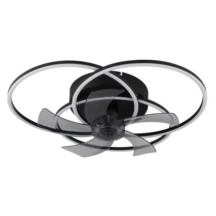 Globo - reguliuojamas LED lubų ventiliatorius LED/40W/230V 3000-6500K juodas + nuotolinis valdymas