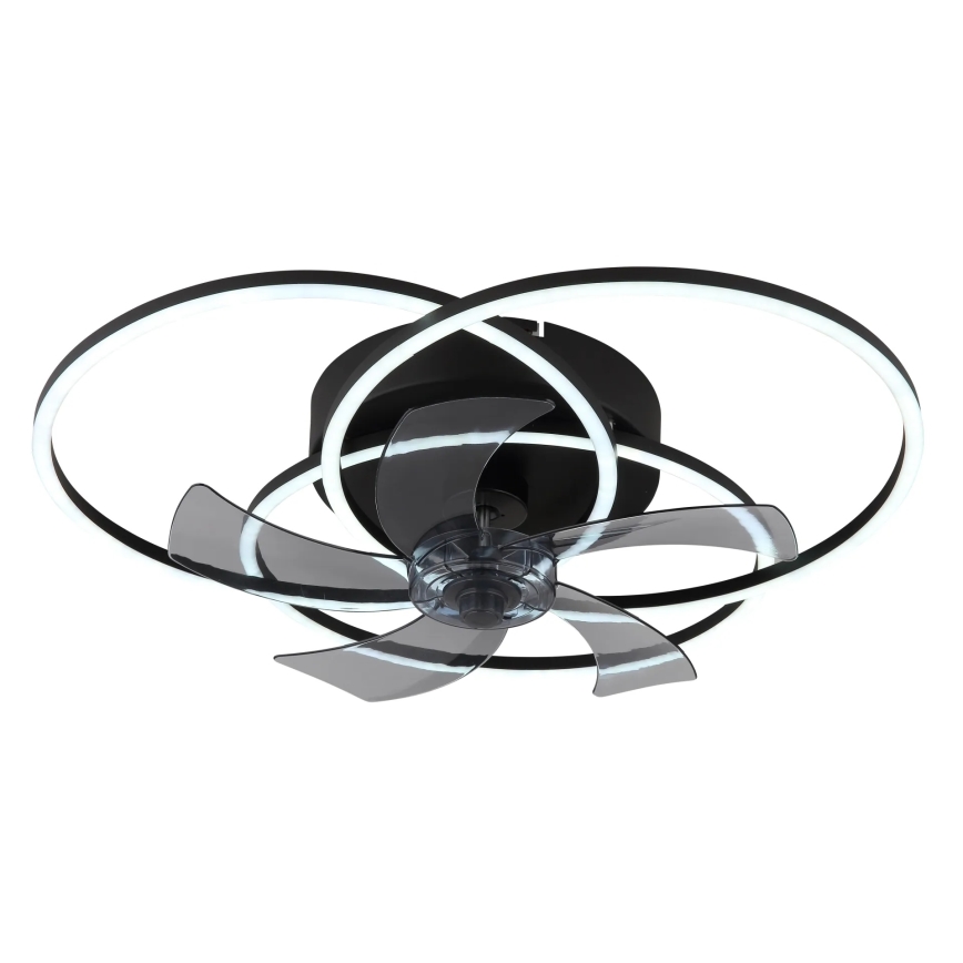 Globo - reguliuojamas LED lubų ventiliatorius LED/40W/230V 3000-6500K juodas + nuotolinis valdymas