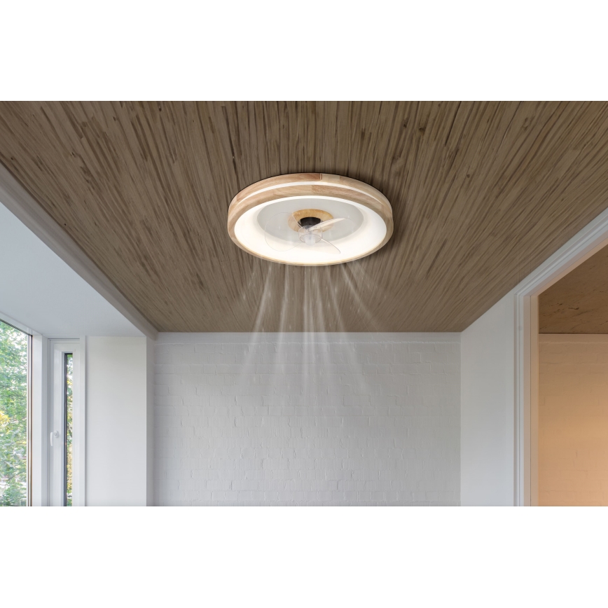 Globo - LED Pritemdomas lubinis šviestuvas su ventiliatoriumi LED/30W/230V 2700-6500K ruda + nuotolinio valdymo pultas