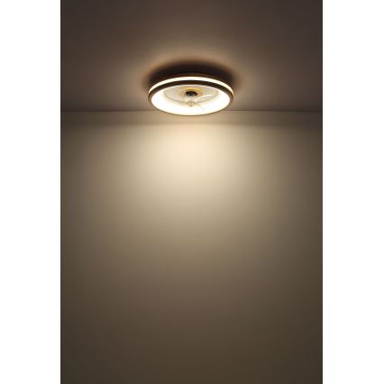 Globo - LED Pritemdomas lubinis šviestuvas su ventiliatoriumi LED/30W/230V 2700-6500K ruda + nuotolinio valdymo pultas