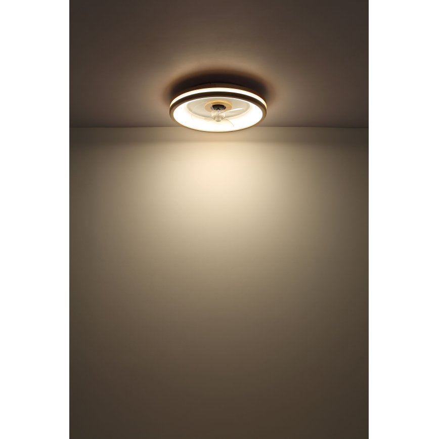 Globo - LED Pritemdomas lubinis šviestuvas su ventiliatoriumi LED/30W/230V 2700-6500K ruda + nuotolinio valdymo pultas