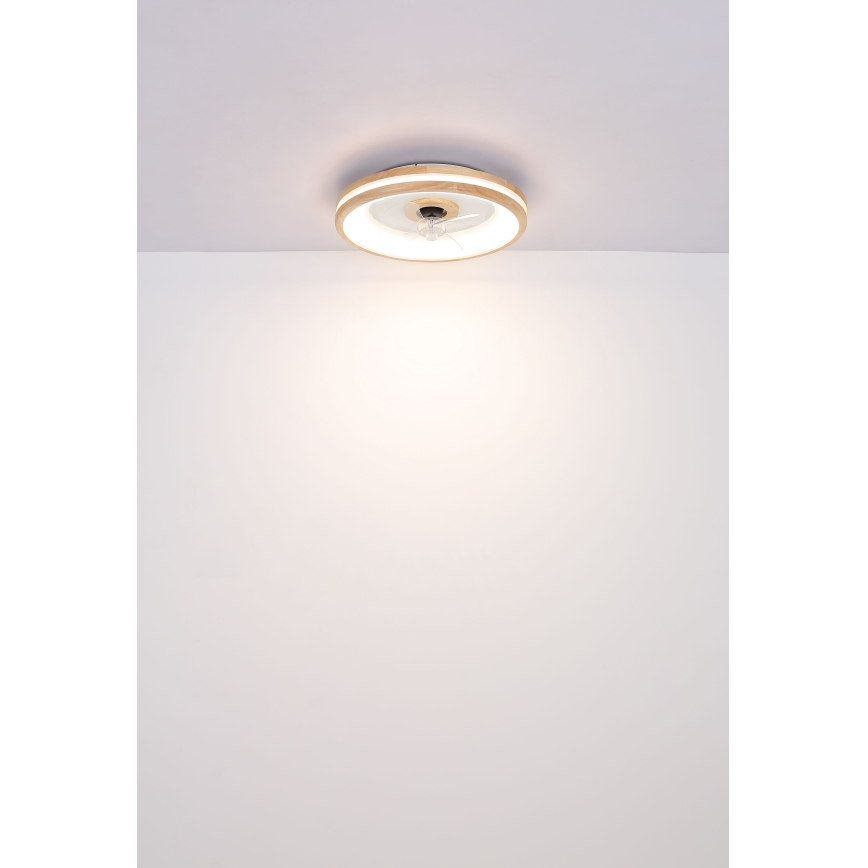 Globo - LED Pritemdomas lubinis šviestuvas su ventiliatoriumi LED/30W/230V 2700-6500K ruda + nuotolinio valdymo pultas