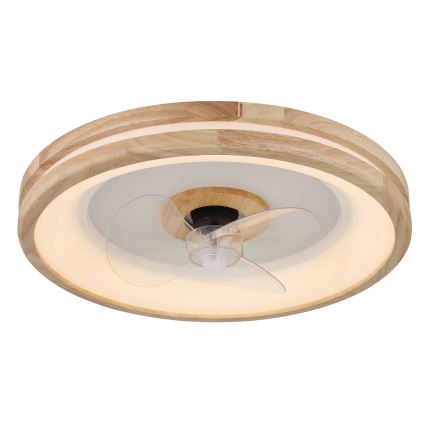 Globo - LED Pritemdomas lubinis šviestuvas su ventiliatoriumi LED/30W/230V 2700-6500K ruda + nuotolinio valdymo pultas