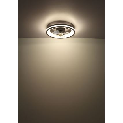 Globo - LED Pritemdomas lubinis šviestuvas su ventiliatoriumi LED/30W/230V 2700-6500K juodas + nuotolinio valdymo pultas
