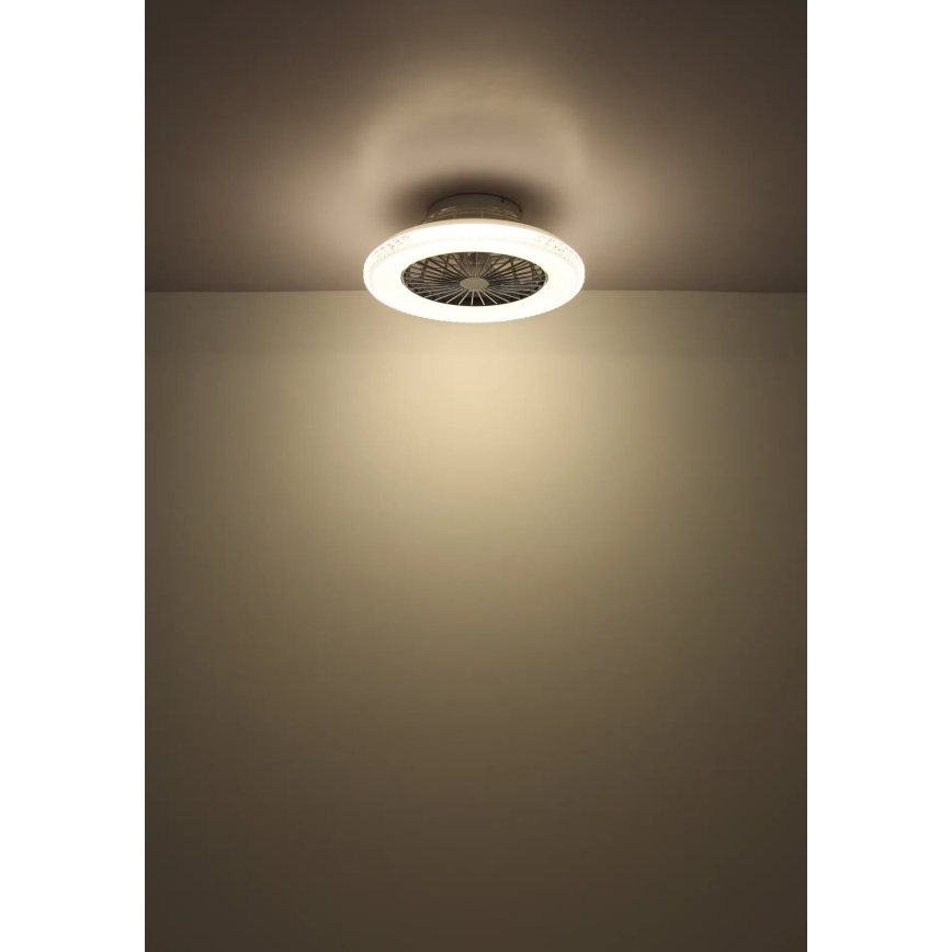 Globo - LED Reguliuojamas lubinis ventiliatorius LED/40W/230V 3000-6500K + nuotolinio valdymo pultas