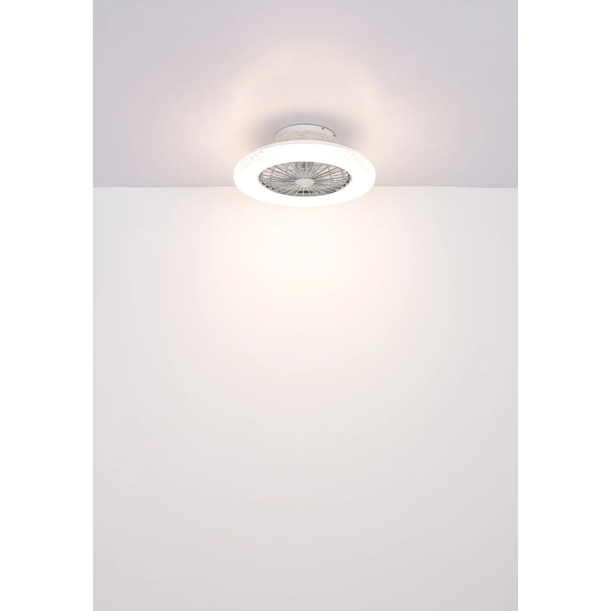 Globo - LED Reguliuojamas lubinis ventiliatorius LED/40W/230V 3000-6500K + nuotolinio valdymo pultas