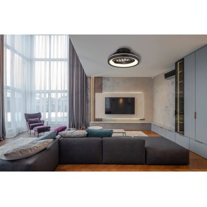 Globo - LED RGB Pritemdomas lubinis ventiliatorius LED/40W/230V 2700-6500K + nuotolinio valdymo pultas