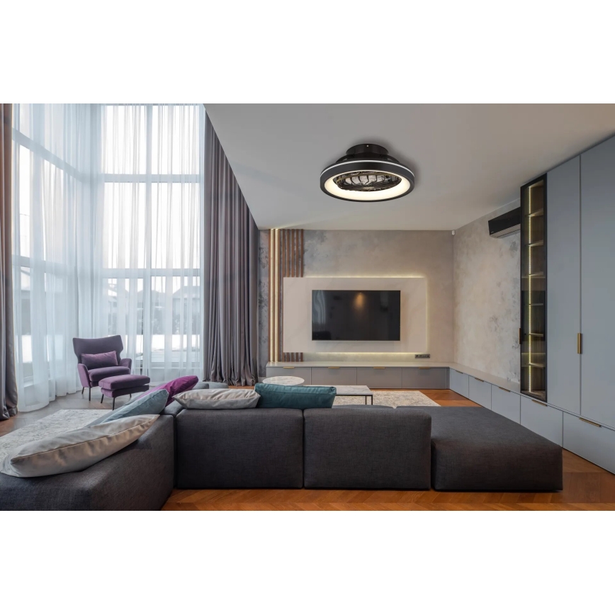 Globo - LED RGB Pritemdomas lubinis ventiliatorius LED/40W/230V 2700-6500K + nuotolinio valdymo pultas