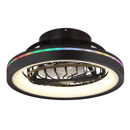 Globo - LED RGB Pritemdomas lubinis ventiliatorius LED/40W/230V 2700-6500K + nuotolinio valdymo pultas