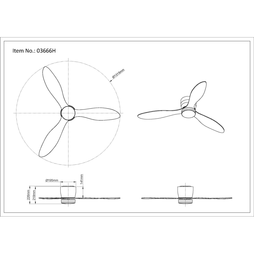 Globo - LED reguliuojamas lubų ventiliatorius LED/20W/230V 3000-6500K + nuotolinio valdymo pultas