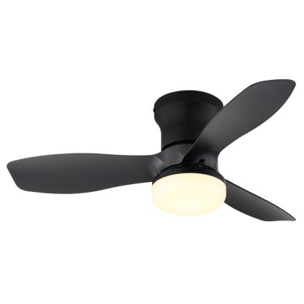 Globo - Reguliuojamas lubinis ventiliatorius LED/15W/230V 2700-6500K juodas + nuotolinis valdymas