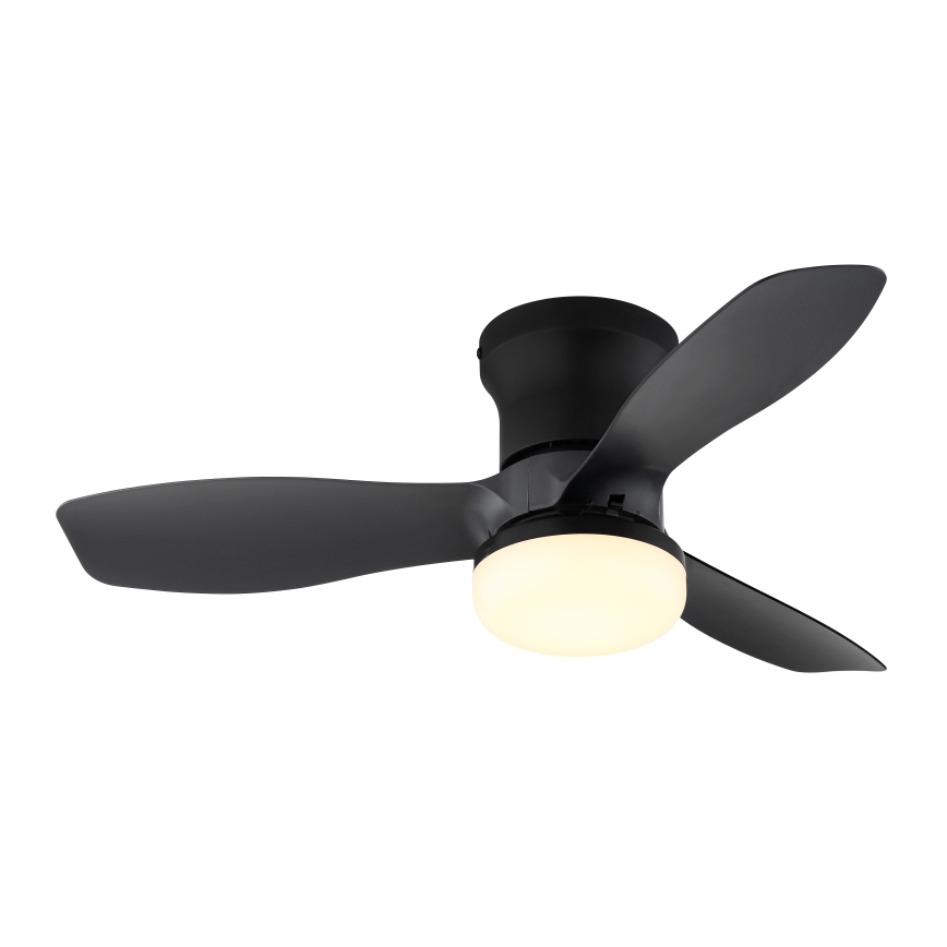 Globo - Reguliuojamas lubinis ventiliatorius LED/15W/230V 2700-6500K juodas + nuotolinis valdymas