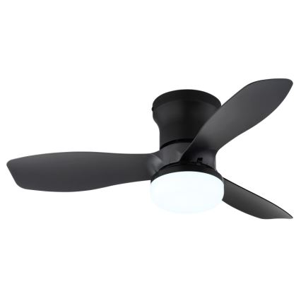 Globo - Reguliuojamas lubinis ventiliatorius LED/15W/230V 2700-6500K juodas + nuotolinis valdymas