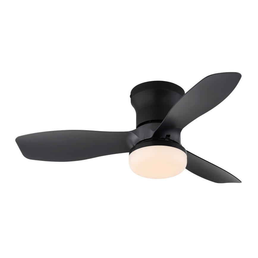 Globo - Reguliuojamas lubinis ventiliatorius LED/15W/230V 2700-6500K juodas + nuotolinis valdymas
