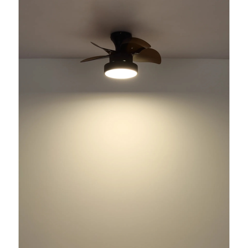Globo - LED dimeriuojamas stropinis ventiliatorius LED/22W/230V 3000/4500/6000K rudas + nuotolinis valdymas