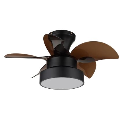 Globo - LED dimeriuojamas stropinis ventiliatorius LED/22W/230V 3000/4500/6000K rudas + nuotolinis valdymas