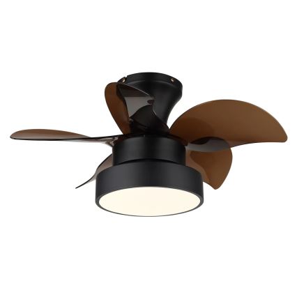Globo - LED dimeriuojamas stropinis ventiliatorius LED/22W/230V 3000/4500/6000K rudas + nuotolinis valdymas