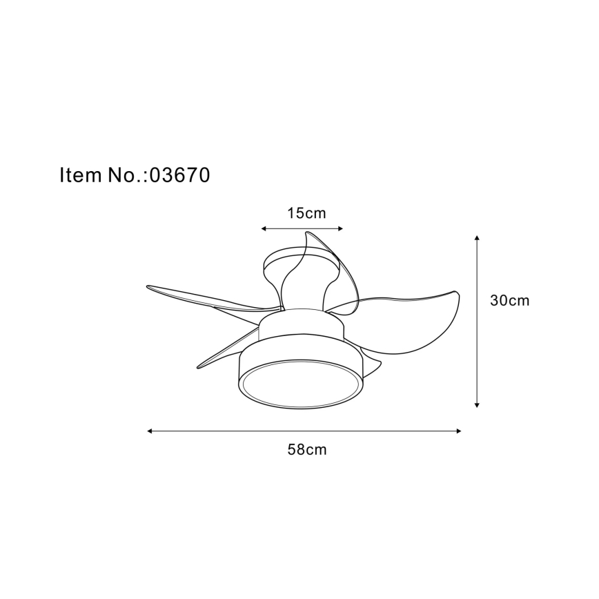 Globo - LED dimeriuojamas stropinis ventiliatorius LED/22W/230V 3000/4500/6000K rudas + nuotolinis valdymas