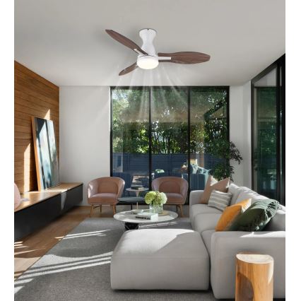 Globo - LED Reguliuojamas lubinis ventiliatorius LED/22W/230V 3000/4500/6000K + nuotolinio valdymo pultas