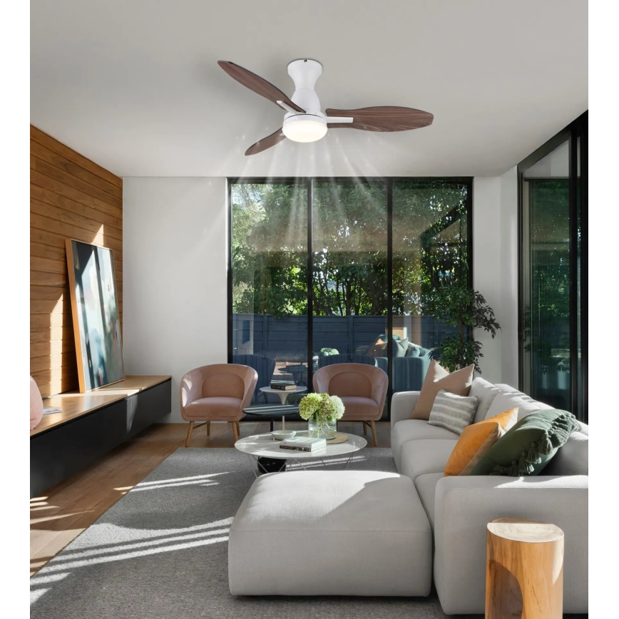Globo - LED Reguliuojamas lubinis ventiliatorius LED/22W/230V 3000/4500/6000K + nuotolinio valdymo pultas
