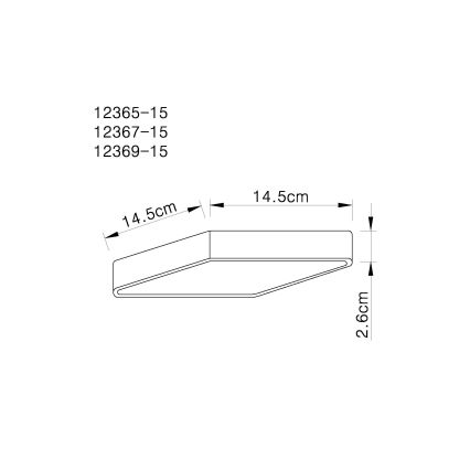 Globo - LED lubinis šviestuvas LED/15W/230V