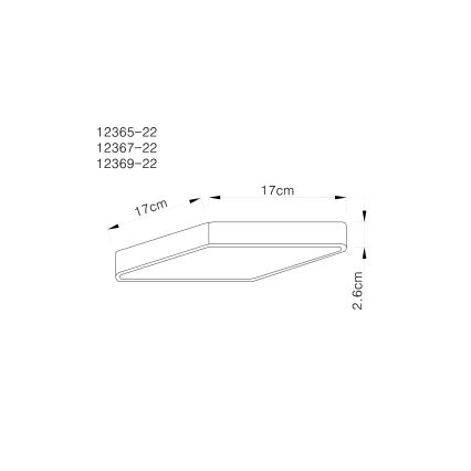 Globo - LED lubinis šviestuvas LED/22W/230V