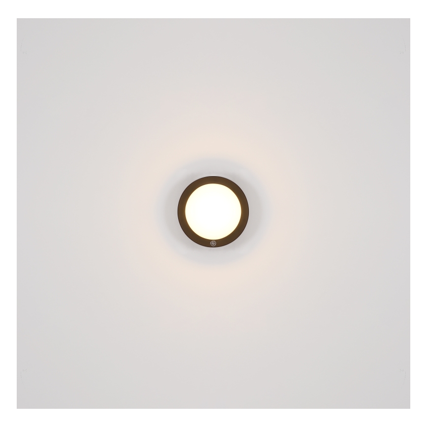 Globo - LED įkraunamas jutiklinis sieninis šviestuvas LED/1,2W/3,7V skersmuo 15 cm 1800 mAh juodas