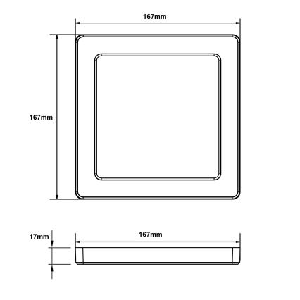 Globo 12380-12W – LED Lubinis šviestuvas LASSE LED/12W/230V 3000/4000/6500K baltas