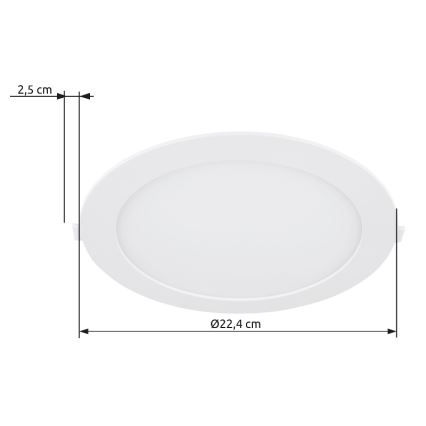 Globo - LED įleidžiamas lubinis šviestuvas LED/18W/230V 4000K diametras 22,4 cm