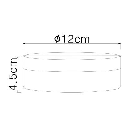 Globo - LED lubinis šviestuvas LED/8W/230V 4000K diametras 12 cm juoda