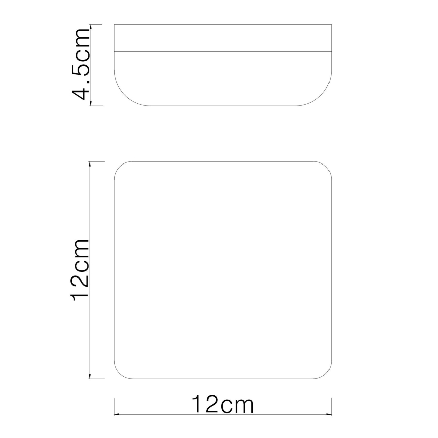 Globo - LED lubinis šviestuvas LED/8W/230V 4000K 12x12 cm juoda